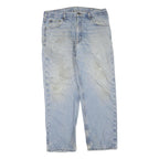 CARHARTT Mens Regular Fit Light Blue Denim Jeans W36 L30 Workwear Zip Closure