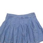 AMERICAN EAGLE Womens Blue Denim Pleated Mini Cotton Skirt S Casual Summer