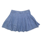 AMERICAN EAGLE Womens Blue Denim Pleated Mini Cotton Skirt S Casual Summer