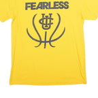 ADIDAS Mens Yellow Fearless Graphic T-Shirt L Short Sleeve Crew Neck Cotton