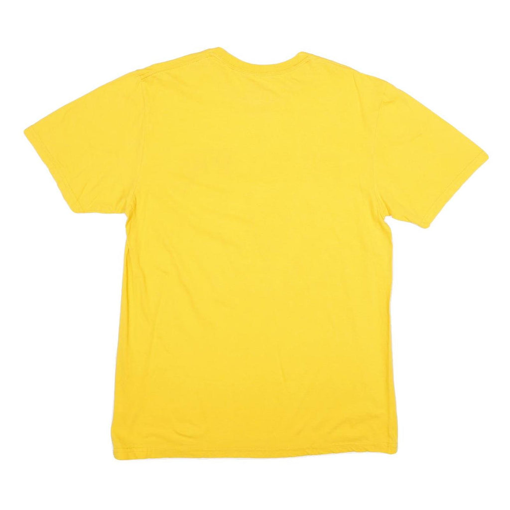 ADIDAS Mens Yellow Fearless Graphic T-Shirt L Short Sleeve Crew Neck Cotton