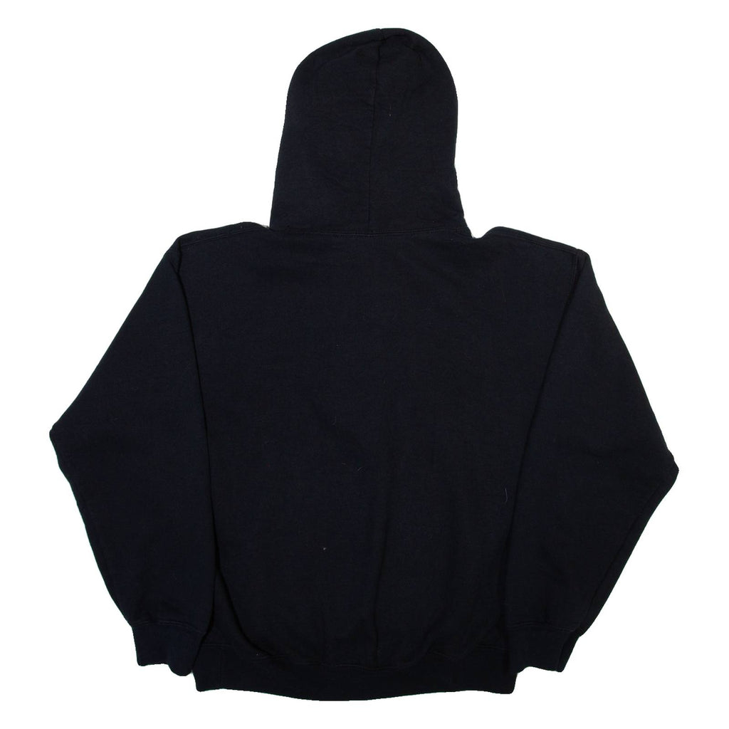GILDAN Jserra Blackout Mens Black Hoodie USA M