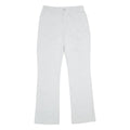 VANILIA Womens Cotton Blend White Regular Fit Straight Leg Trousers W28 L34