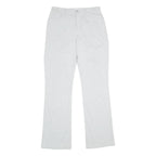 VANILIA Womens Cotton Blend White Regular Fit Straight Leg Trousers W28 L34