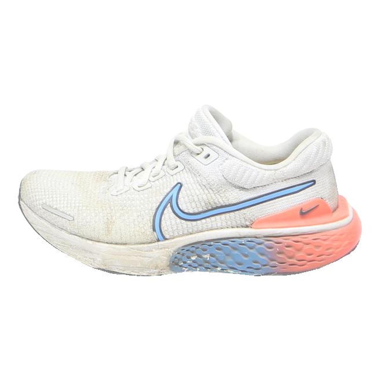NIKE React Infinity Run Flyknit Boys Lace-Up Trainers White Blue Coral Synthetic