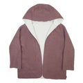 PINK VICTORIA'S SECRET Womens Purple Outdoor Fleece Hooded Jacket XS Polyester