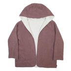 PINK VICTORIA'S SECRET Womens Purple Outdoor Fleece Hooded Jacket XS Polyester