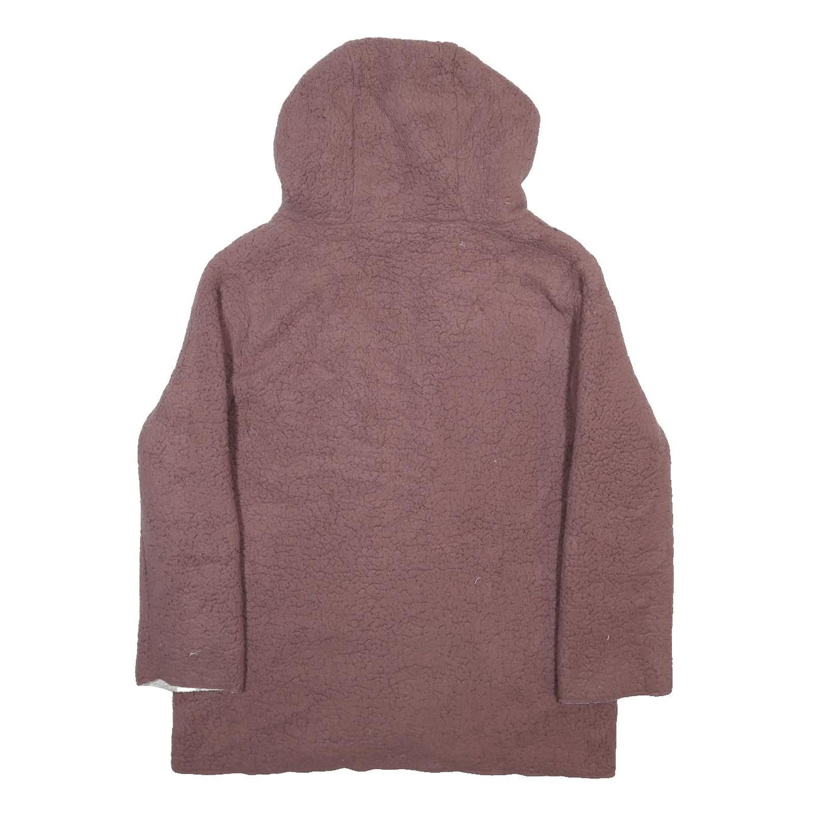PINK VICTORIA'S SECRET Womens Purple Outdoor Fleece Hooded Jacket XS Polyester