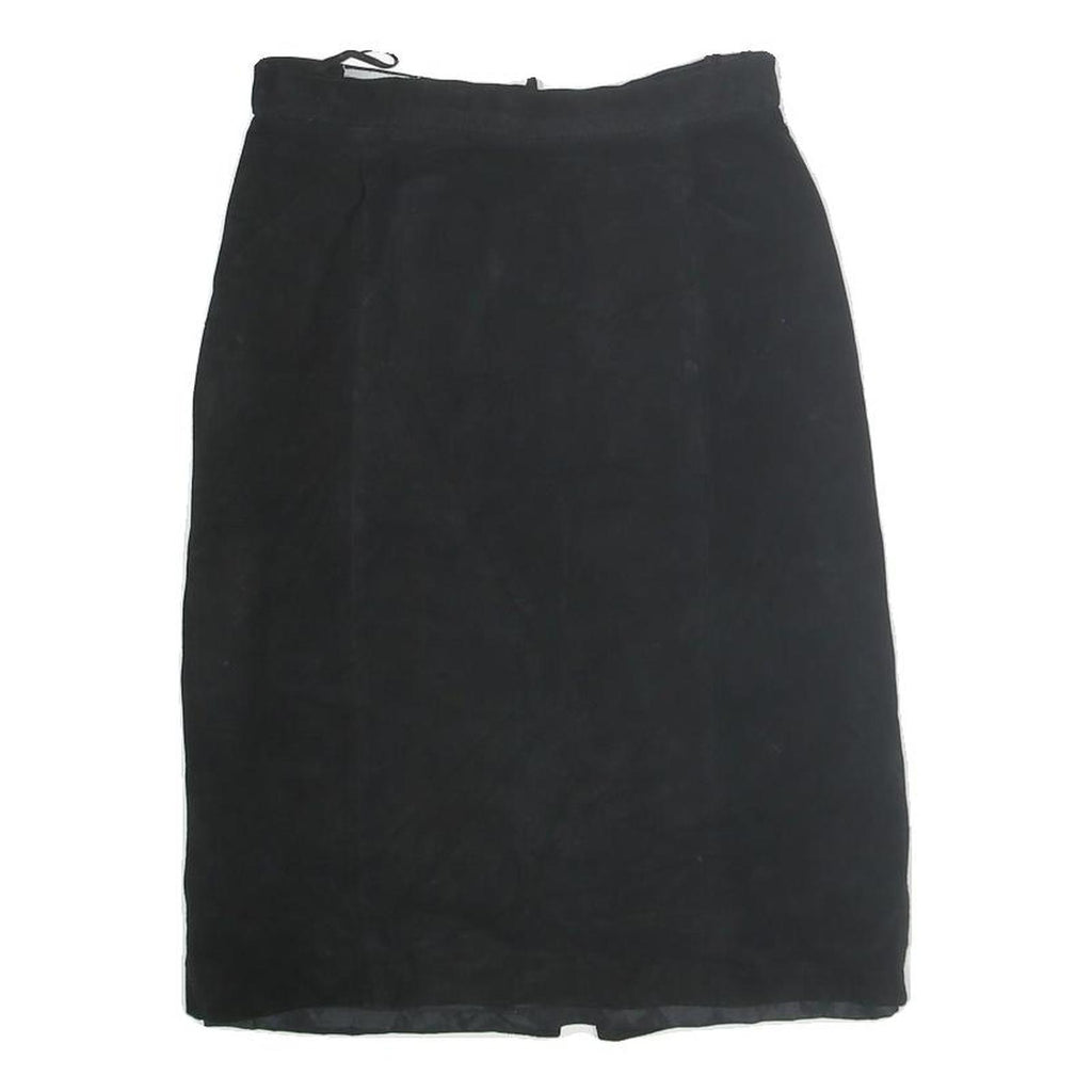BAGETELLE Womens Black Mini Cotton Blend Plain Skirt Size M Classic