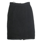 BAGETELLE Womens Black Mini Cotton Blend Plain Skirt Size M Classic
