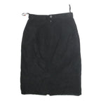BAGETELLE Womens Black Mini Cotton Blend Plain Skirt Size M Classic
