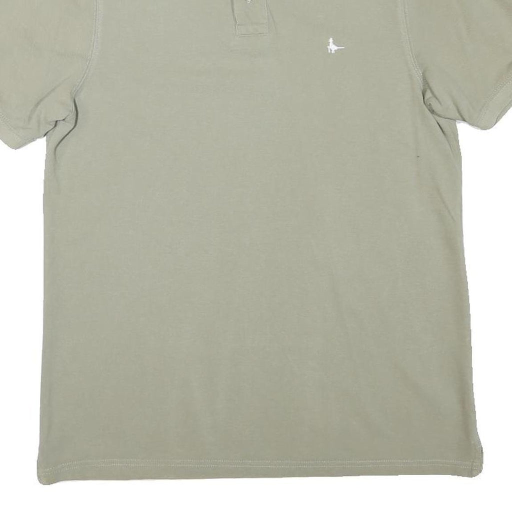 JACK WILLS Mens Green Short Sleeve Plain S Cotton Blend Polo Shirt Classic Fit