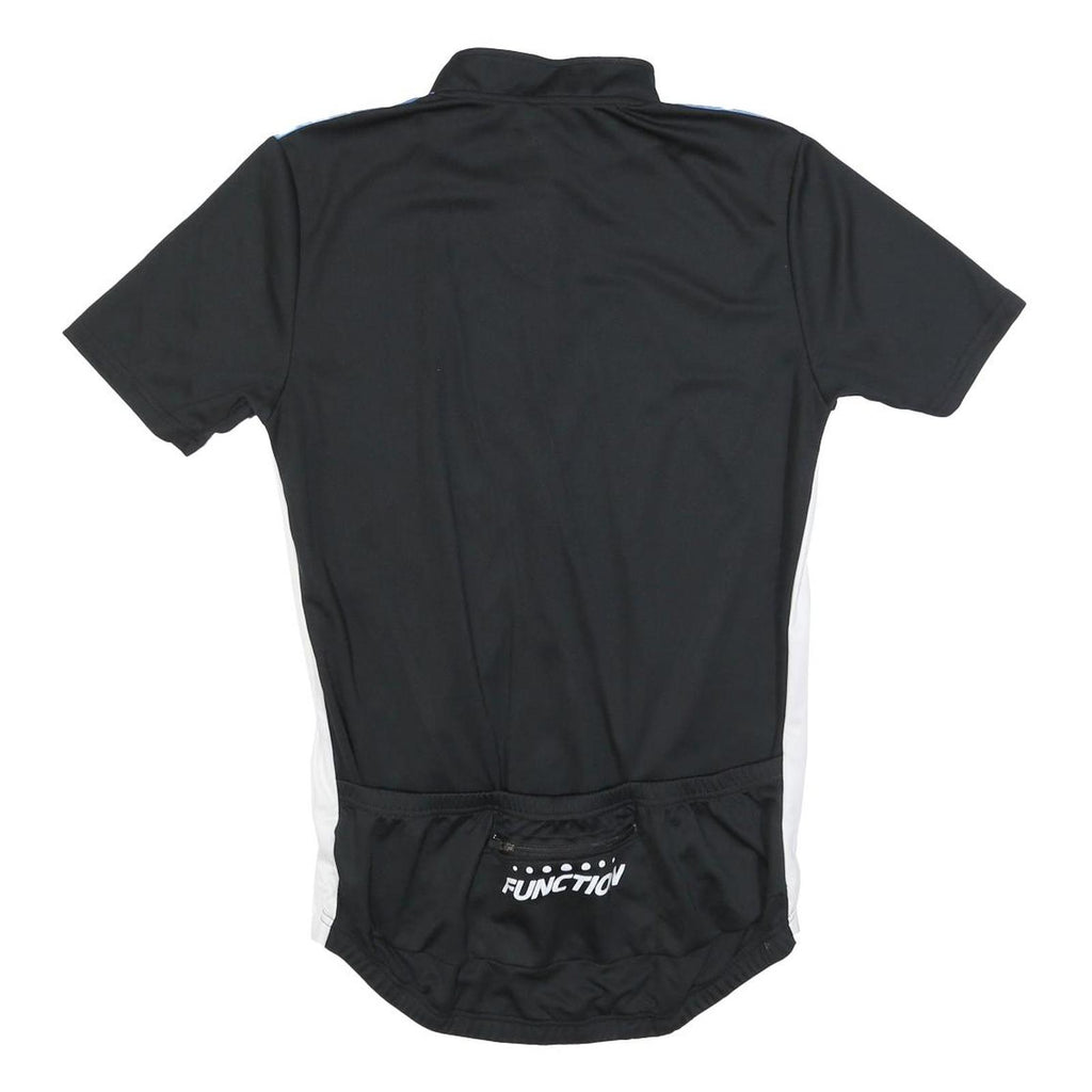 CRIVIT Mens Black Blue & Yellow Cycling Jersey M Short Sleeve Zip Front