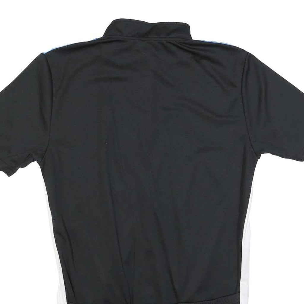 CRIVIT Mens Black Blue & Yellow Cycling Jersey M Short Sleeve Zip Front