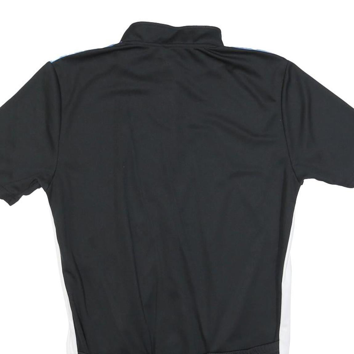 CRIVIT Mens Black Blue & Yellow Cycling Jersey M Short Sleeve Zip Front