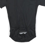 CRIVIT Mens Black Blue & Yellow Cycling Jersey M Short Sleeve Zip Front