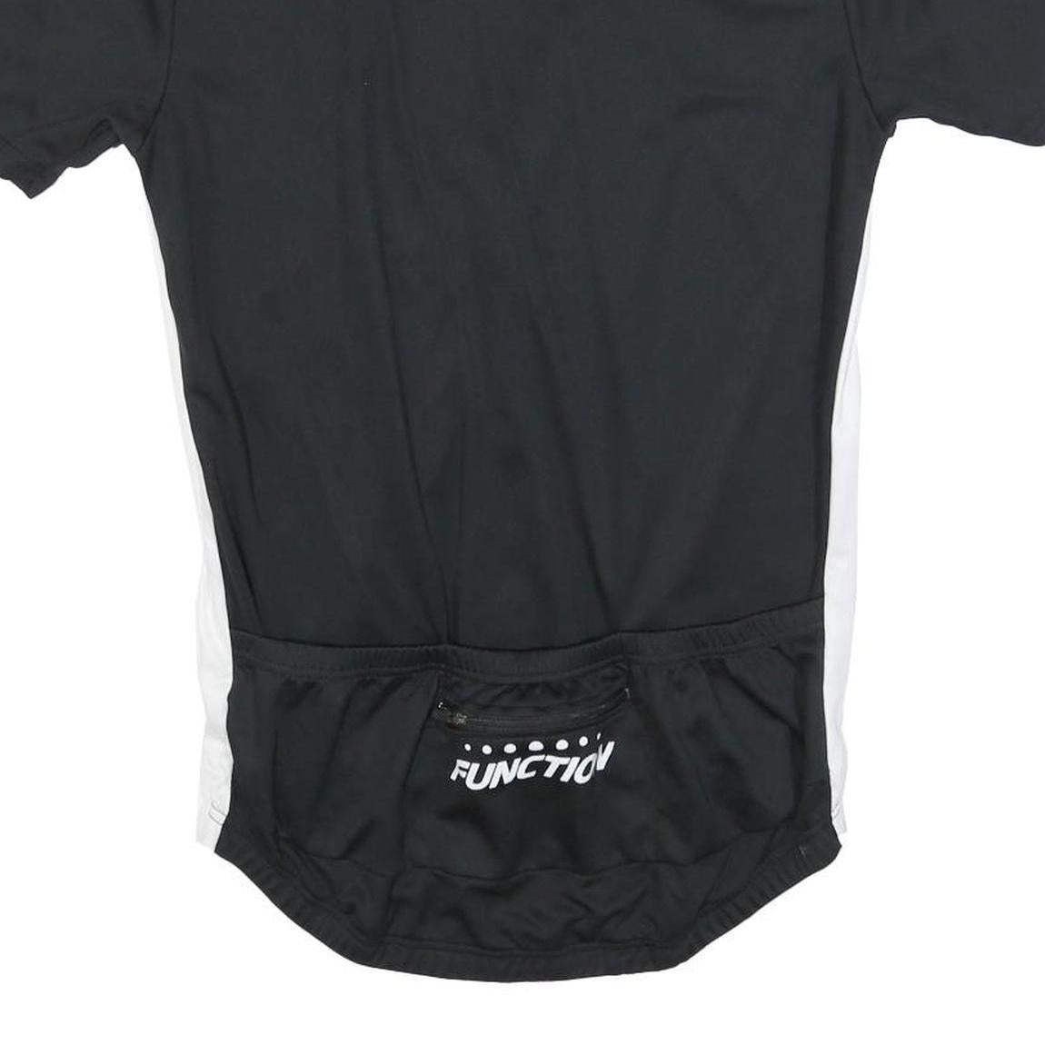 CRIVIT Mens Black Blue & Yellow Cycling Jersey M Short Sleeve Zip Front