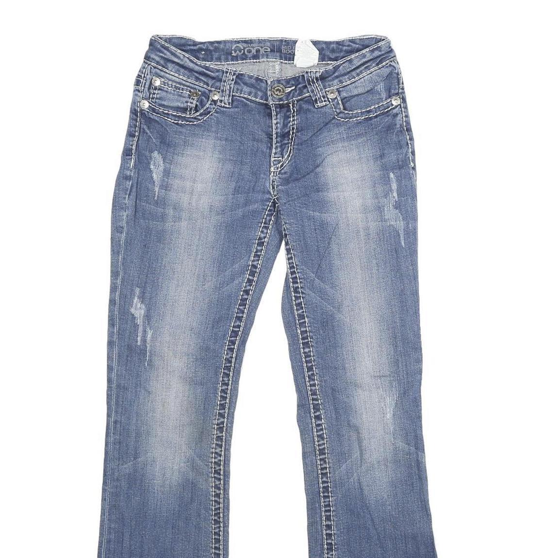 WAREHOUSE ONE Womens Jeans Blue Regular Bootcut Denim Medium W27 L32 Stylish