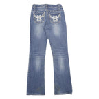 WAREHOUSE ONE Womens Jeans Blue Regular Bootcut Denim Medium W27 L32 Stylish