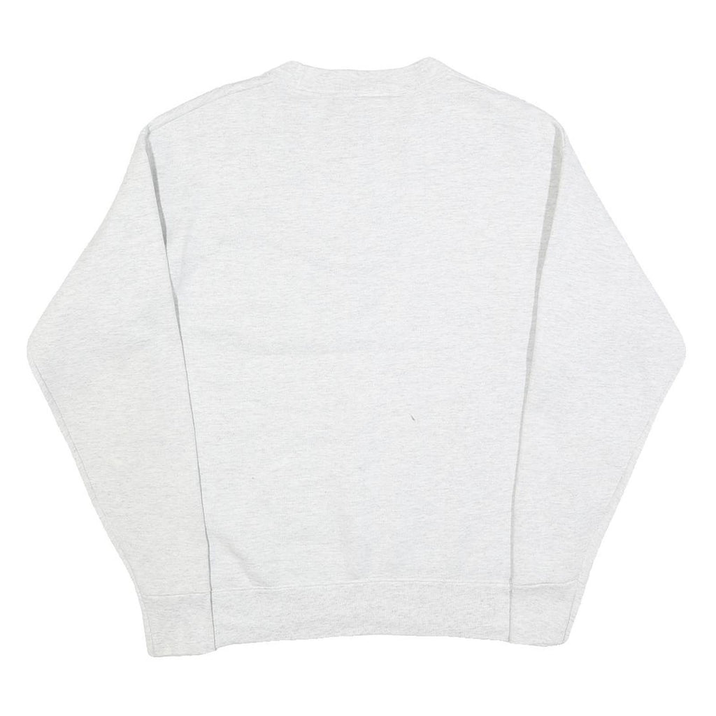 VOULUNTEER Womens White Washington D.C. Crew Neck L Cotton Blend Sweatshirt