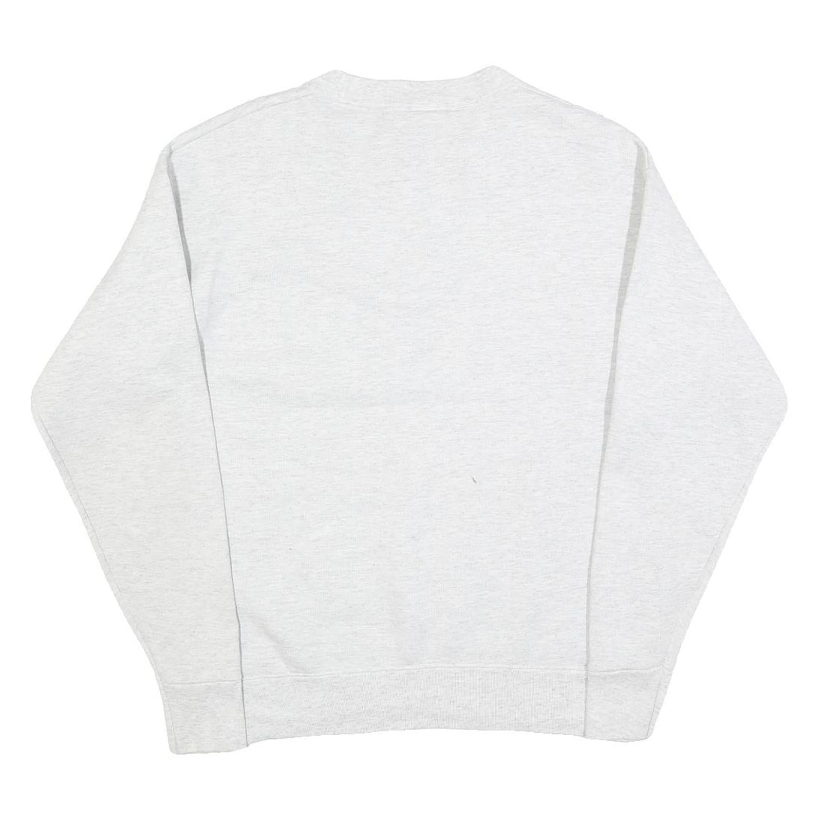 VOULUNTEER Womens White Washington D.C. Crew Neck L Cotton Blend Sweatshirt