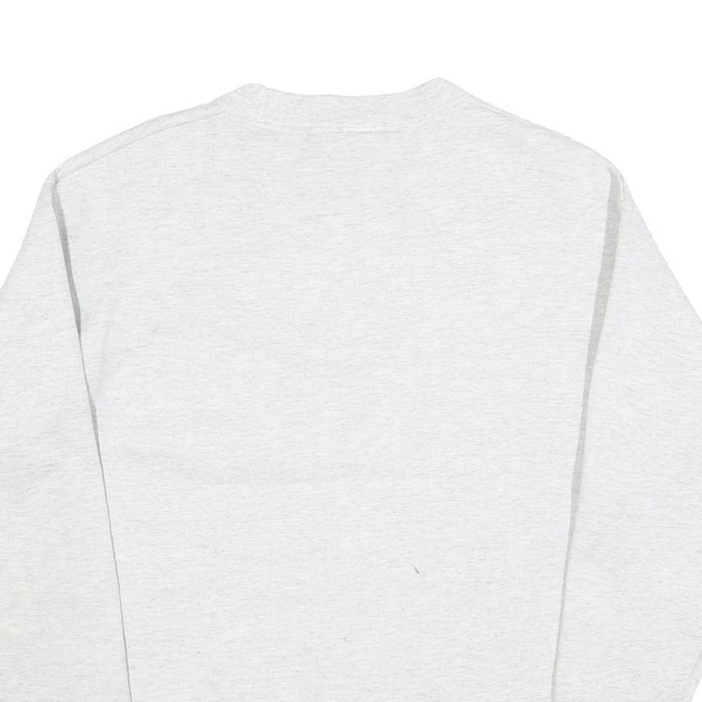 VOULUNTEER Womens White Washington D.C. Crew Neck L Cotton Blend Sweatshirt