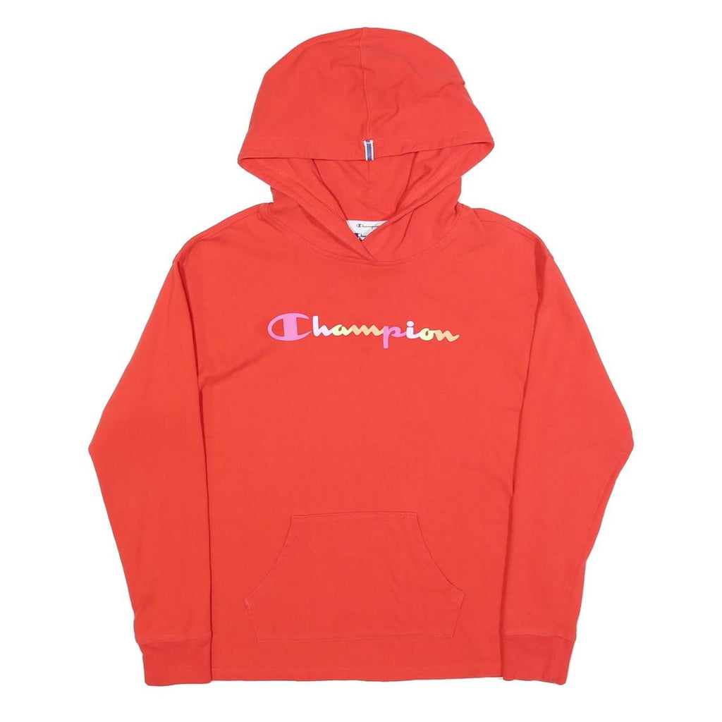 CHAMPION Mens Red Pullover Hoodie S Cotton Blend Casual Sportswear