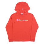 CHAMPION Mens Red Pullover Hoodie S Cotton Blend Casual Sportswear