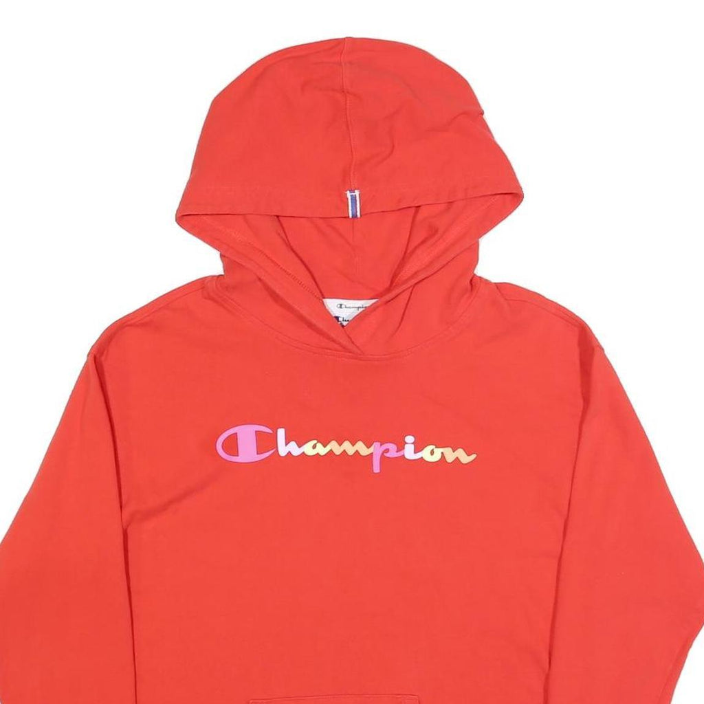 CHAMPION Mens Red Pullover Hoodie S Cotton Blend Casual Sportswear