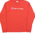 CHAMPION Mens Red Pullover Hoodie S Cotton Blend Casual Sportswear