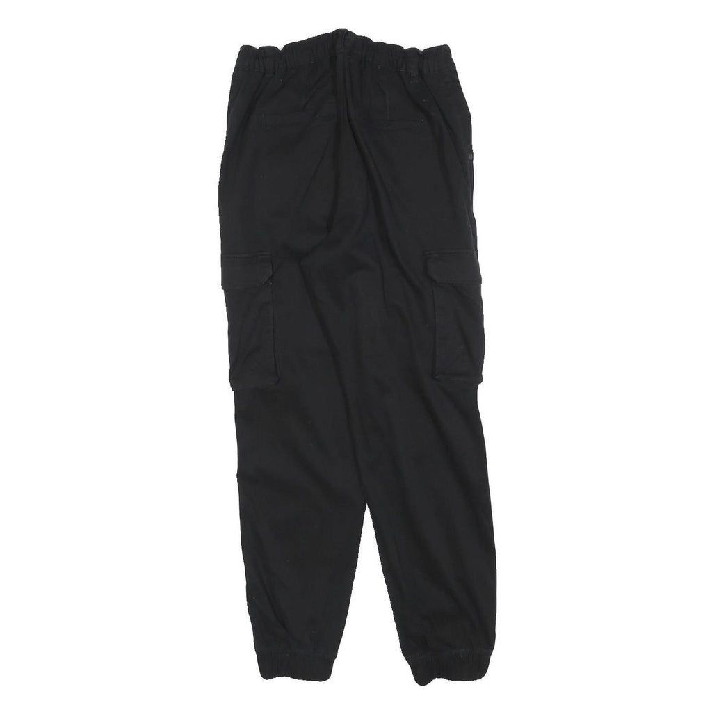 FB SISTER Womens Black Slim Cargo Style Trousers W26 L28 Polyester Blend Zip