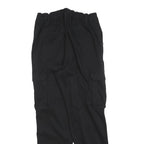 FB SISTER Womens Black Slim Cargo Style Trousers W26 L28 Polyester Blend Zip