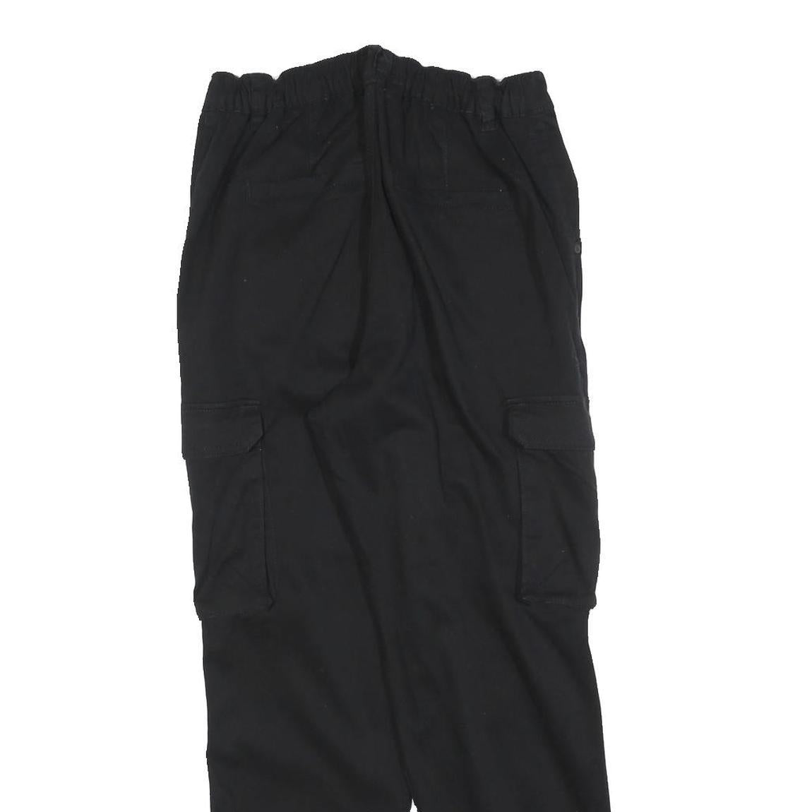 FB SISTER Womens Black Slim Cargo Style Trousers W26 L28 Polyester Blend Zip