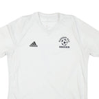 ADIDAS Mens White Pleasant Hill Soccer Graphic T-Shirt L Short Sleeve V-Neck