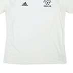 ADIDAS Mens White Pleasant Hill Soccer Graphic T-Shirt L Short Sleeve V-Neck