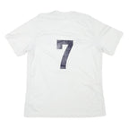 ADIDAS Mens White Pleasant Hill Soccer Graphic T-Shirt L Short Sleeve V-Neck