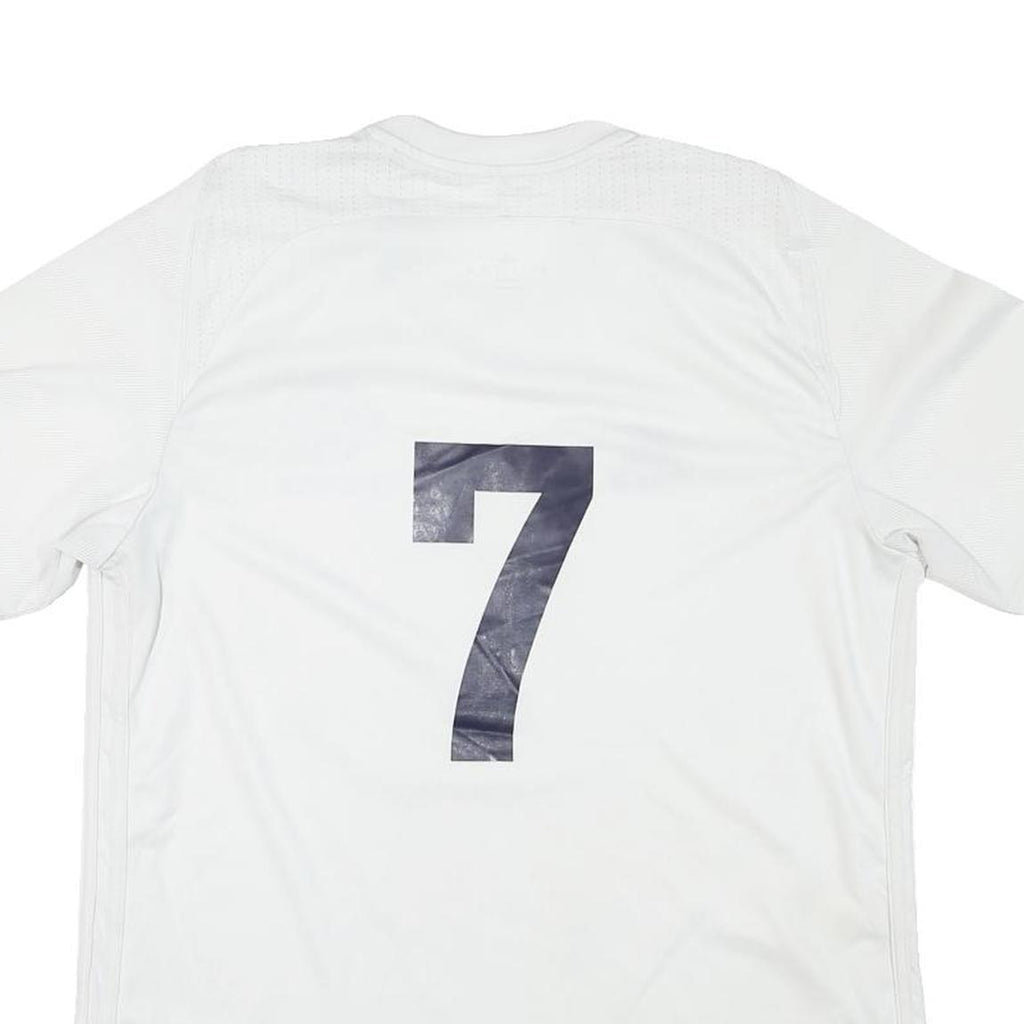 ADIDAS Mens White Pleasant Hill Soccer Graphic T-Shirt L Short Sleeve V-Neck