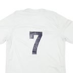 ADIDAS Mens White Pleasant Hill Soccer Graphic T-Shirt L Short Sleeve V-Neck