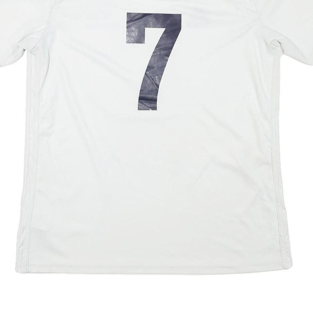 ADIDAS Mens White Pleasant Hill Soccer Graphic T-Shirt L Short Sleeve V-Neck