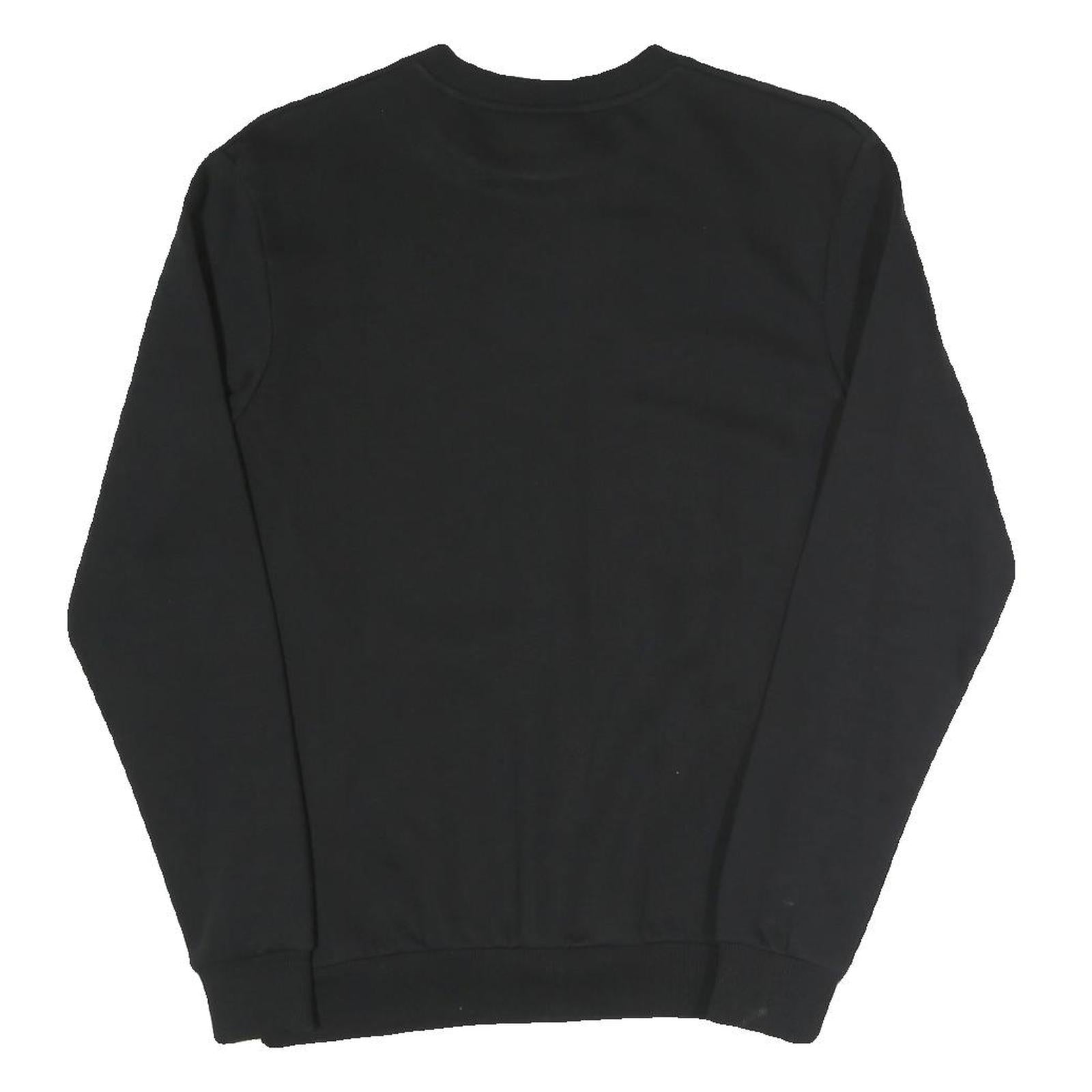 FILA Mens Black & Grey Cotton Blend Crew Neck XS Sweatshirt Pullover Logo