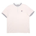 FILA Mens White Half Zip Polo Collar T-Shirt XL Short Sleeve Sport Casual