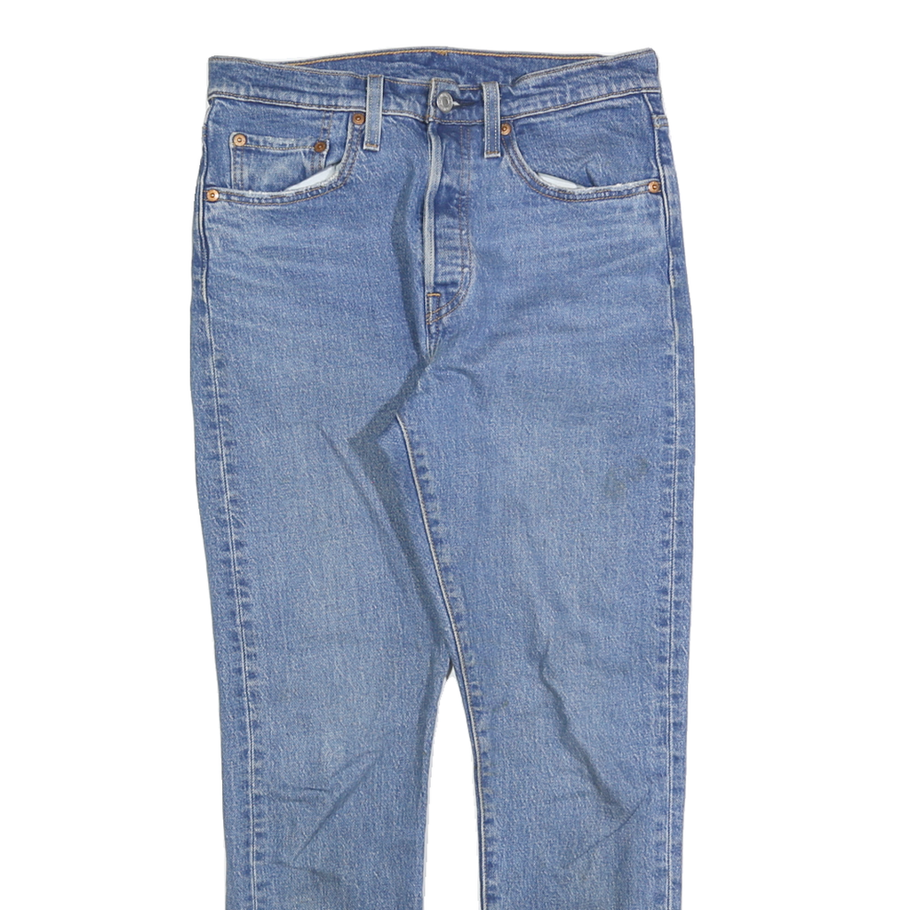LEVI'S 501S Womens Jeans Blue Regular Skinny Denim Medium W27 L28 Classic Fit