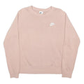 NIKE Womens Beige Sweatshirt Crew Neck L Cotton Blend Casual Pullover