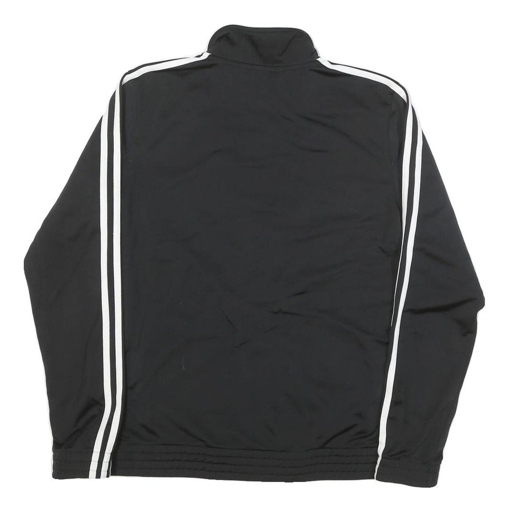 ADIDAS Womens Black & White Classic Zip Up Polyester Blend Track Jacket L