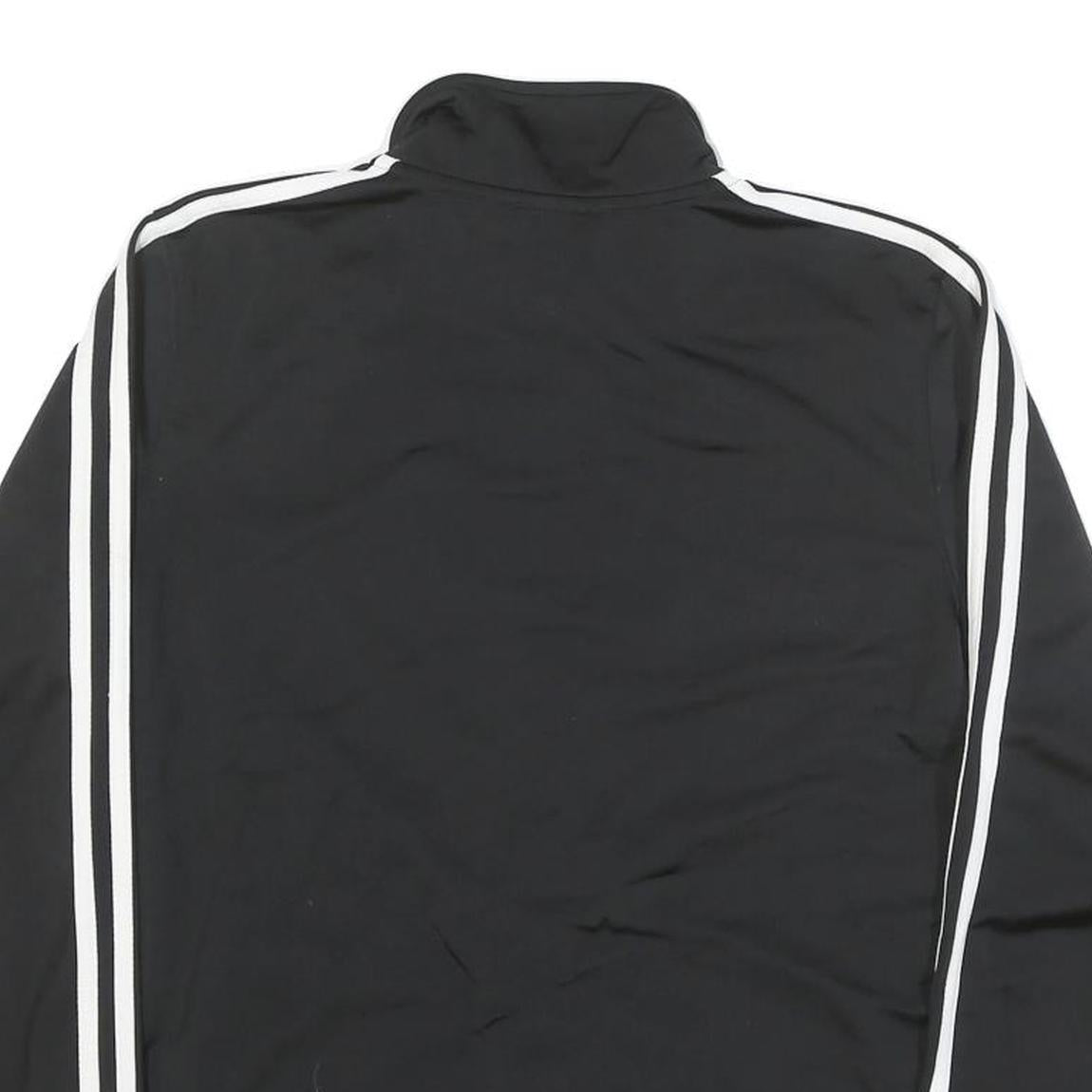 ADIDAS Womens Black & White Classic Zip Up Polyester Blend Track Jacket L