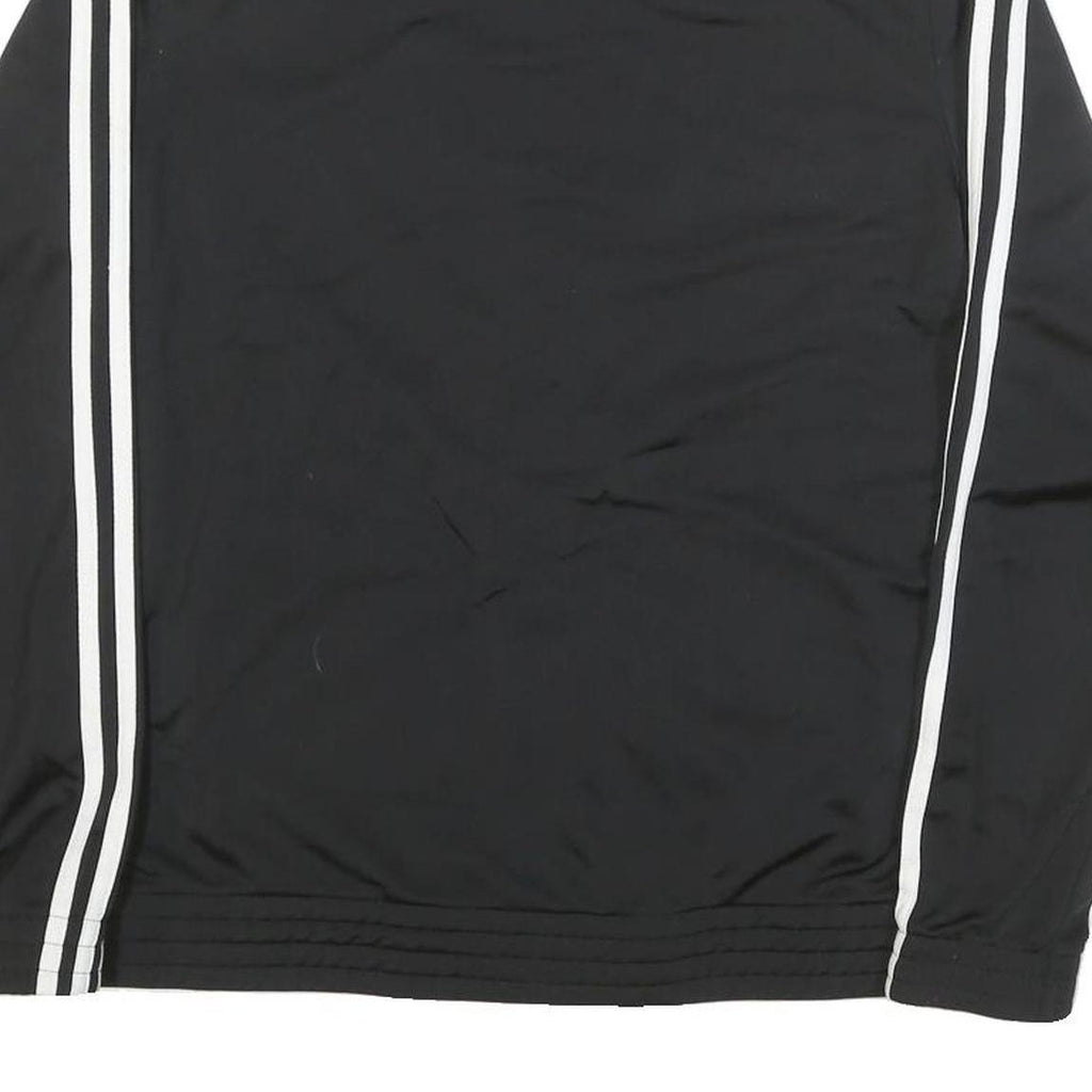 ADIDAS Womens Black & White Classic Zip Up Polyester Blend Track Jacket L