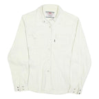 LEVI'S Womens White Shirt M Cotton Blend Button Up Long Sleeve Casual