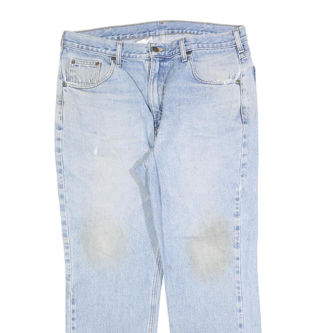 CARHARTT Mens Light Blue Regular Straight Denim Medium W36 L30 Casual Cotton