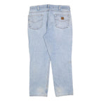 CARHARTT Mens Light Blue Regular Straight Denim Medium W36 L30 Casual Cotton