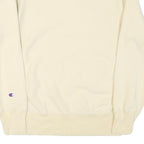 CHAMPION Mens Cream Crew Neck L Sweatshirt Cotton Blend Pullover Logo